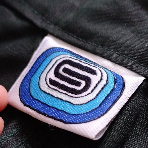 Vintage 90s Big Baggy SNUG INDUSTRIES Dark Green Wide-Leg Pants - Picture 5 of 12